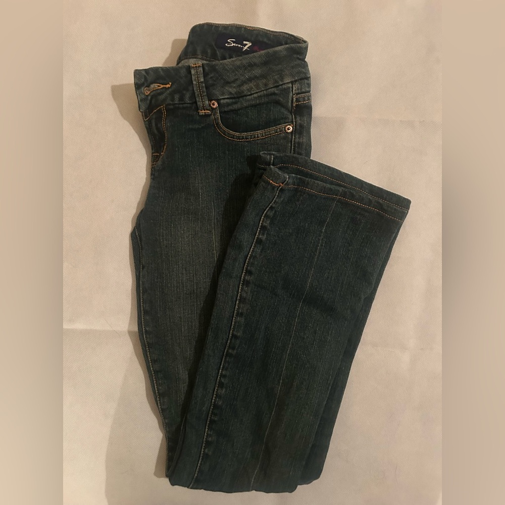 Seven 7 vintage Y2K low rise straight leg with slight flare denim pants